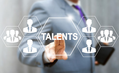 Talents search business team social media network web computer concept. Human resorces, employee...