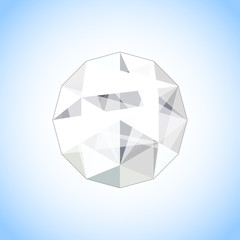 Realistic diamond jewel shaped. Design vector gem illustration.