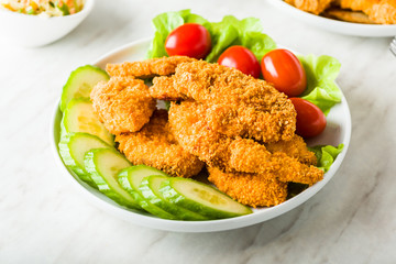 chicken nuggets with fries