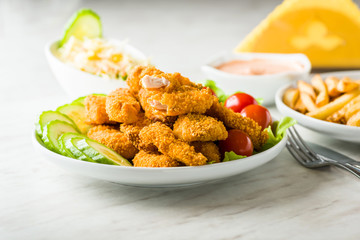chicken nuggets with fries