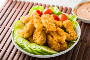 chicken nuggets with fries