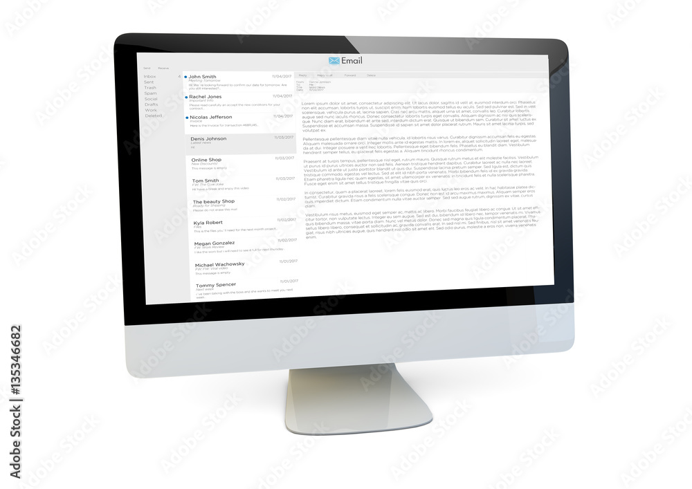 Poster mail client computer