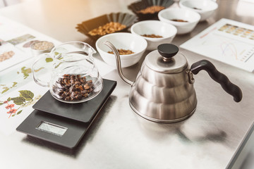 Coffee composition at metal surface