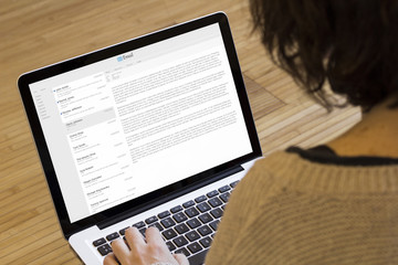 woman computer mail client