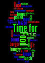 Time for Food, word cloud concept 3