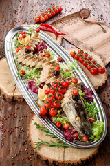 Сooked pike with tomato