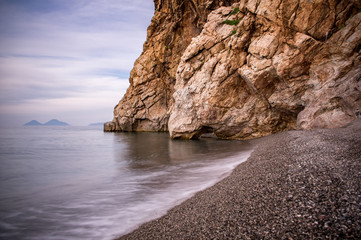 Fototapeta na wymiar Winter sea in Sicily 