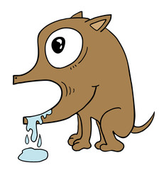 hungy dog illustration
