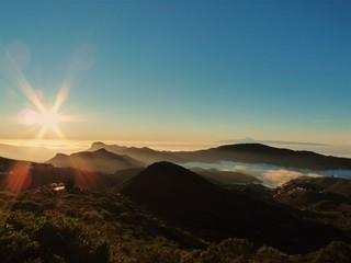 Sunset in the mountain