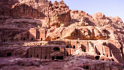 Ancient nabataean rock-cut city - Petra (Rose city), Jordan.