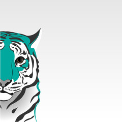 Fototapeta na wymiar Turquoise tiger.