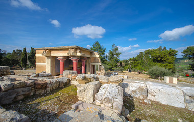 Ancient ruins of knossos palace, Crete, Greece