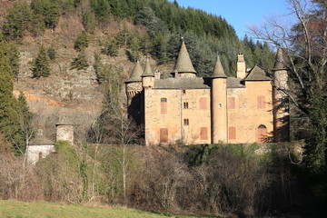 Fototapeta na wymiar Historic castle in the Cévennes, France