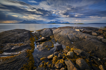 Obraz premium Beautiful landscape of Norway, island Vagsoy, Scandinavia