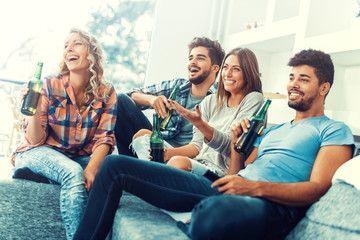 Friends having a great time