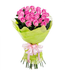 Flower bouquet of pink roses