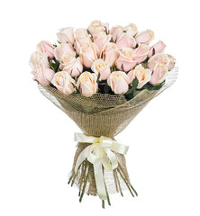 Flower bouquet of pink roses