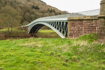 Bigsweir Bridge, beautiful single span iron bridge over the Rive