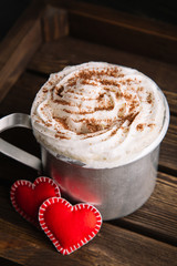Hot chocolate with whipped cream