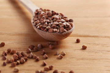 buckwheat in spoon
