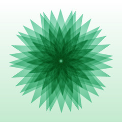 Multigonal abstract green shape isolated on background. Vector illustration for your design.