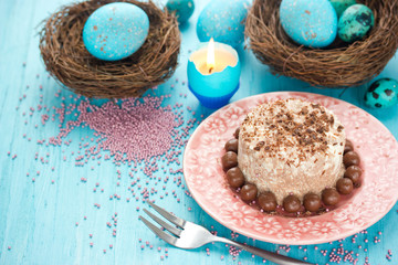 Traditional orthodox Easter dessert with cottage cheese