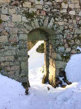 Ruine des Roten Schlosses auf dem Gro&szlig;en Waldstein