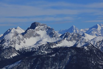 Fototapeta na wymiar Mount Spillgerten in winter