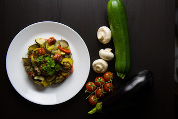 Baked vegetables