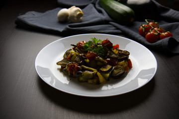 Baked vegetables