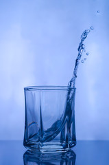 Water splash in a glass