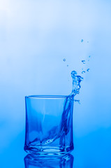 Water splash in a glass