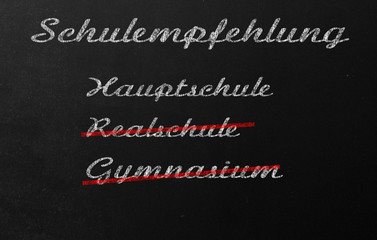 Obraz premium Schulempfehlung für die Hauptschule