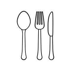 silhouette cutlery icon image design, vector illustration
