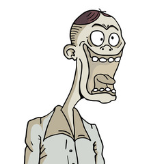 Funny man face illustration