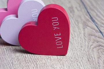 Fototapeta premium Valentine's day - Three Hearts