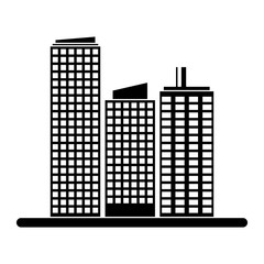 Obraz premium contour buildings and city scene line sticker, vector illustration