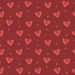 seamless heart pattern and background vector illustration