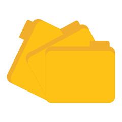 Yellow files data center related, vector illustration