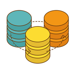 database hosting icon image design, vector illustration