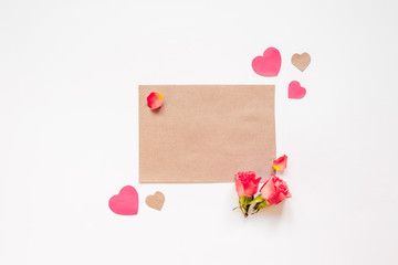 concept of Valentine's Day with heart background mock up