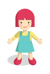 Little Girl. Vector Illustration.