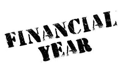 Financial Year rubber stamp. Grunge design with dust scratches. Effects can be easily removed for a clean, crisp look. Color is easily changed.