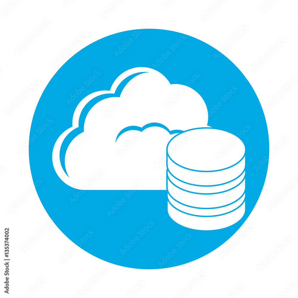 Poster symbol database optimization server banner icon image, vector illustration