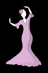 Fototapeta premium sevillanas dancer illustration