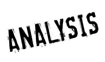 Analysis rubber stamp. Grunge design with dust scratches. Effects can be easily removed for a clean, crisp look. Color is easily changed.