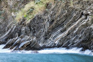 Rock formations in Vernazza area