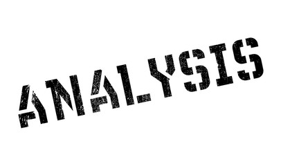 Analysis rubber stamp. Grunge design with dust scratches. Effects can be easily removed for a clean, crisp look. Color is easily changed.