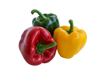 Sweet pepper isolated on white background. ( with clipping path)
