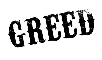 Greed rubber stamp. Grunge design with dust scratches. Effects can be easily removed for a clean, crisp look. Color is easily changed.